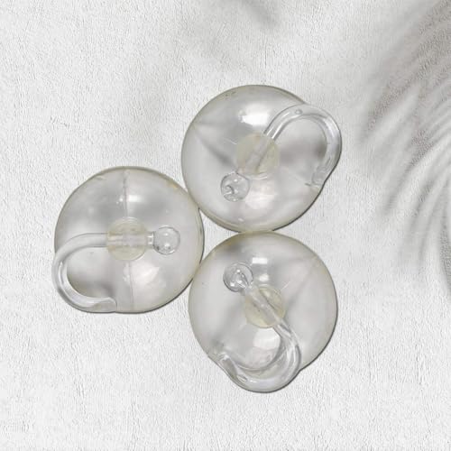Image of Transparent Rubber Vacuum Sucker Hooks for Glass,Mirror | Hanger Strong Suction Cup Bathroom Kitchen Window Wall Accessorie(Pack of 3)