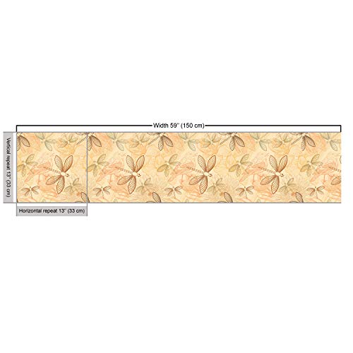 Image of Ambesonne Beige Fabric by The Yard, Vintage Birds and Dragonflies Artprint with Modern Doodle Style Animal Inspired Design, Decorative Fabric for Upholstery and Home Accents, 3 Yards, Cream