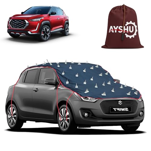 Image of AYSHU Water-Resistant Spike Car Cover for Nissan Magnite - Protects from Dogs, Monkeys, Dust, Sunlight & UV - Full Roof Universal Fit