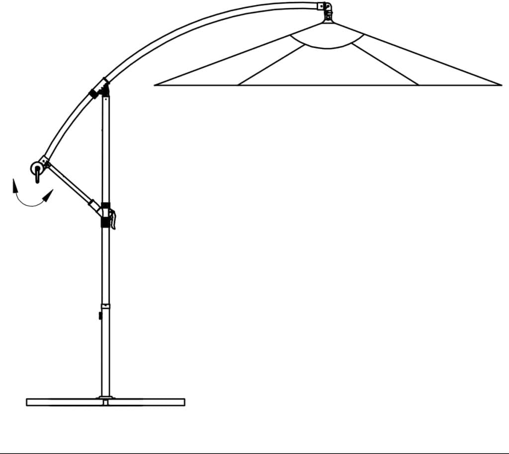 Cantilever Umbrella,Outdoor Sun Shade,Offset Umbrella,Outdoor Umbrellas,Patio Umbrella,Table Umbrella,Awnings for Patio,Picnic Umbrella,for Deck, Lawn,Yard,Porch, 118.1" Green