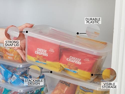 Image of Rubbermaid Cleverstore 6 Qt Clear Storage Bins with Lids, 12-Pack, Stackable, BPA-Free, Made in USA