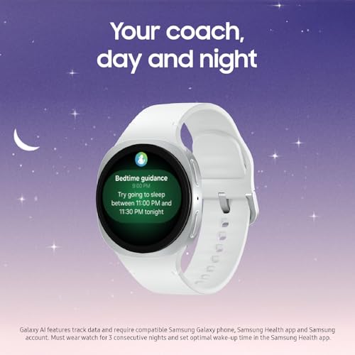 Samsung Galaxy Watch 8 (2025) 40mm Bluetooth Smartwatch, Cushion Design, GPS Fitness Tracker, Sleep Coaching, Running Coach, Energy Score, Heart Rate Tracking, Silver [US Version, 2 Yr Warranty] by Samsung - Image 2