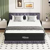 CHABATREE 14 Inch Queen Mattress,Hybrid Pocket Spring Mattress in a Box, Medium Firm, Fiberglass Free, Motion Isolation & Edge Support for Family Use,White