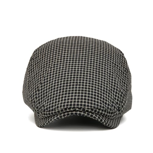 Image of Quanhaigou Men's Cotton Flat Ivy Gatsby Newsboy Driving Hat Adjustable Irish Cabbie Ivy Driving Hunting Cap