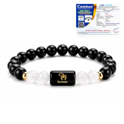 Image of Zodiac Bracelet for Men & Women | 12 Zodiac Signs & Rashi Collection | Natural Crystal Bracelets | Lab Tested Natural Stones | Premium Gift Box & Velvet Pouch