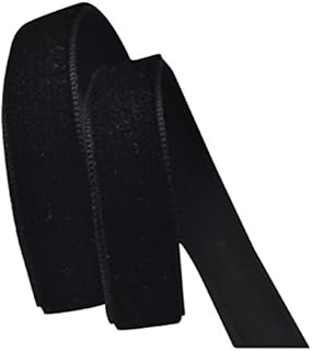 rosenice 25 jard aksamitna wstążka 1,5 cm DIY rękodzieło aksamitna tasiemka ozdobna do szycia (czarna)