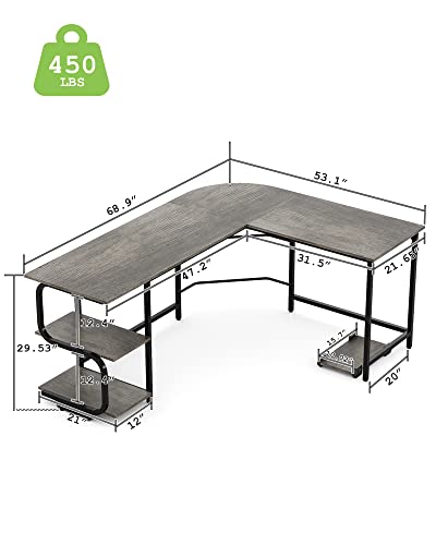 L shaped executive office desk