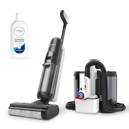 Image of Tineco Floor ONE S5 PRO 2 Cordless Wet Dry Vacuum Smart Hardwood Floor Cleaner Machine & Tineco CARPET ONE Spot Essentials Smart Cordless Carpet and Upholstery Spot Cleaner & Floor Cleaning Solution