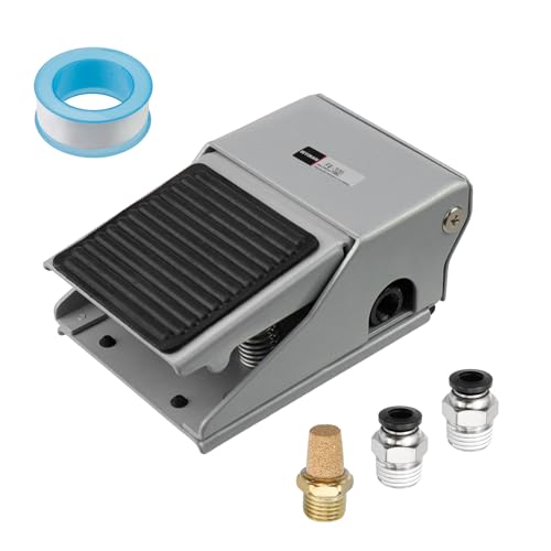 Antrader Pedal de válvula pneumática, 1/10.2 cm NPT rosca de borracha antiderrapante controle de pre