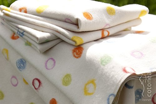 Cotonea Moltontuch 40x40cm 100% kba-Baumwolle, 2er-Pack., naturbelassen mit...