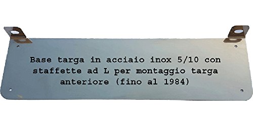 Supporto Targa Anteriore L in Acciaio Inox Fino al 1984