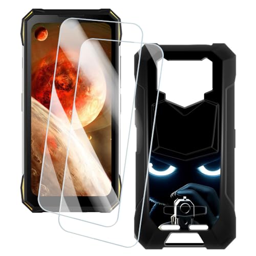 OAGELIM 2�Z�b�g �X�N���[���v���e�N�^�[ + �P�[�X Doogee S89 Pro (6.3 �C���`) �Ƃ̌݊������� �A�[�e�B�X�e�B�b�N�J�X�^���v�����g�J�o�[�Ƌ����K���X�t�B���� �X�N���b�`�h�~ (�Ə�)