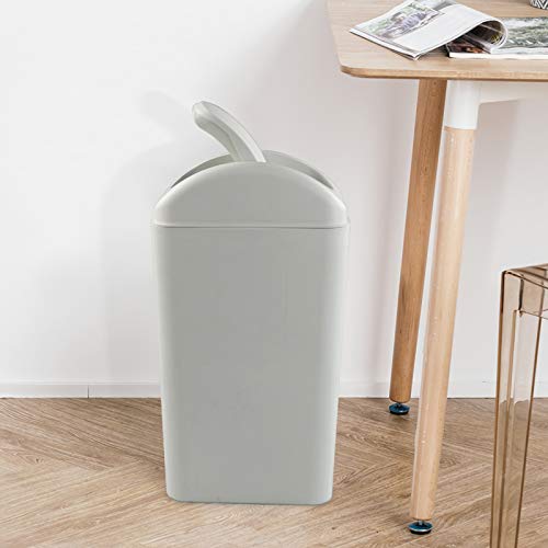 Farmoon Slim Trash Can, 14L Modern Swing Wastebasket Paper Dustbin/Waste Bin #TOP3