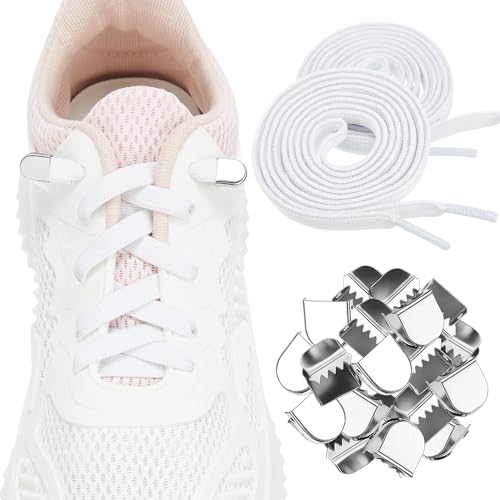 Funnysoft �L�k�� ���΂Ȃ��C�Ђ� �X�j�[�J�[�p �^�C���X �V���[���[�X �X�|�[�c�V���[�Y �u�[�c �X�j�[�J�[ �X�P�[�g �l�W�Ȃ�, �z���C�g, about 39.37 inches/ 100 cm when not stretched