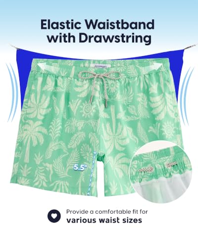 Image of maamgic Mens Swim Trunks 5 Inch with Mesh Liner Breathable for Beach