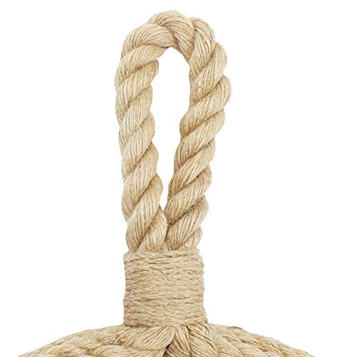 Deco 79 Jute Rope Room Wall Mirror Small Twisted Rope Entryway Mirror with Handle, Wall Mounted Mirror 23" x 2" x 34", Brown - Image 4