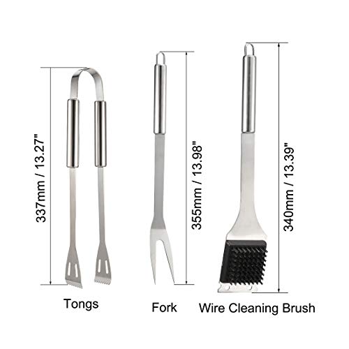Kit de accesorios para parrilla 6 en 1 acero inoxidable miniatura 2