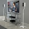 AVF Surround Sound Speaker Stands - Pair Of Universal Speaker Stands - Slimline White Design With Curved Metal Base - Compatible With Most Speaker Brands - Fixings & Instructions Included #2