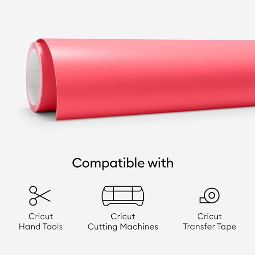 Cricut Removable Vinyl, Cardinal Red, 3-Pack of 4ft Rolls (12"x48") Premium No-Residue Vinyl for DIY Crafts, Wall Decals, Stickers, in-House Décor - Compatible with Cricut Maker + Explore Machines by Cricut - Image 6