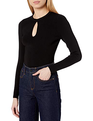 Ramy Brook Women's Long Sleeve, Compact Knit, Black, Small