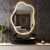 Lightasea Espejo de baño Iluminado, Dormitorio o recibidor.