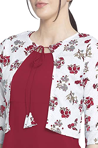 Image of Women's Crepe A-Line Kurta, Orange