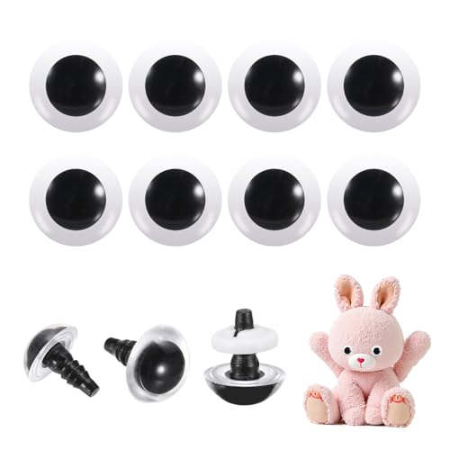 Yeux de sécurité 18mm PATIKIL avec rondelles pour poupées et crochet