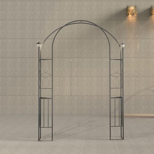 1. Go Steel Garden Arch, 8'2" High X 6'7" Wide, Garden Arbor For Various Climbing Plant, Outdoor Garden Lawn Backyard #TOP1