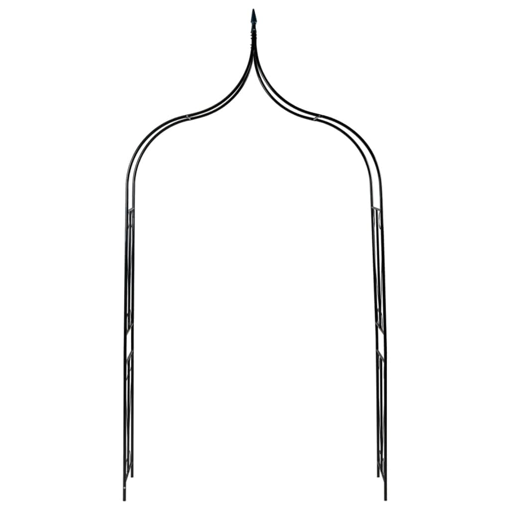 Arco per rose verde scuro, 142 x 37 x 275 cm, in ferro