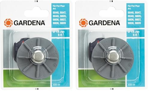 Bobina de Hilo de Recambio GARDENA: Carrete de Hilo para desbrozadoras o desbrozadoras Turbo (5307-20) (Paquete de 2)