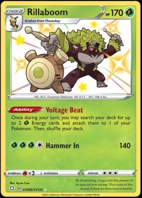 Pokemon - Rillaboom - SV006/SV122 - Shining Fates - Shiny Vault