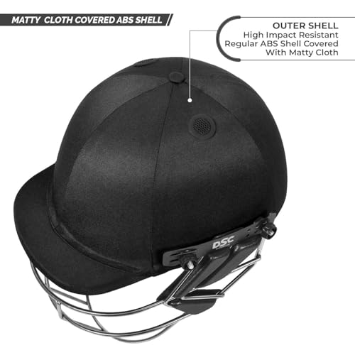 Image of DSC Fort 44 Titanium Cricket Helmet for Mens | Adjustable Titanium Grill | Adjustable Back Support Strap | Light Weight