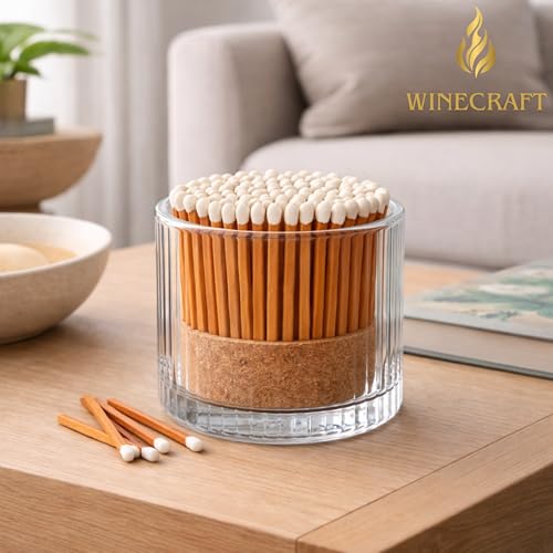 Image of 150 Count | 2 inch Brown & White Matches | Strikers Included | Color Tip Wooden Match | Refill for Matchstick Jars, Candle Display, Holders & Bottles | 2 in inches Long