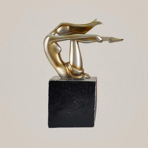 Sculpture abstraite design moderne chic en résine pour salon