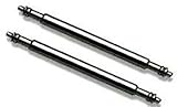 Edelstahl mit Doppelkopf Stainless Steel T O 2 Stück Federstege 28mm Bandanschlag