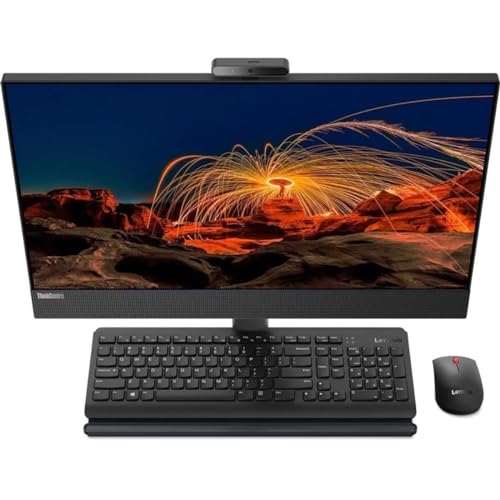 Image of Lenovo ThinkCentre M90a Gen 3 23.8 inch Full HD All-in-One Desktop Computer, Intel Core i5-12500 3.0GHz, 8GB RAM, 256GB SSD, Windows 11 Pro, Black