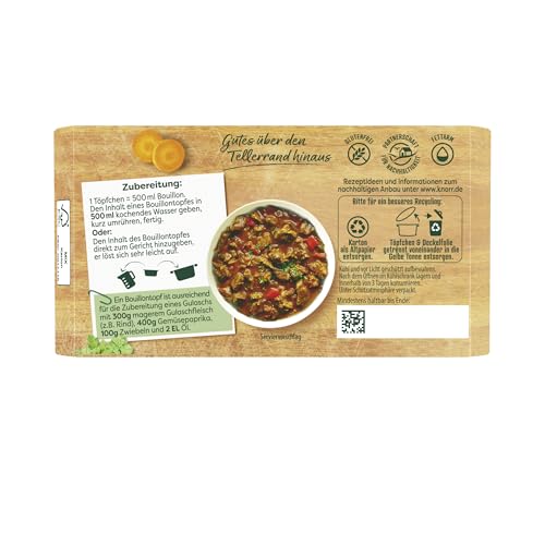 Knorr Bouillon Pur mit Rind leckere Rinderbrühe mit vollem Geschmack 6x 28 g