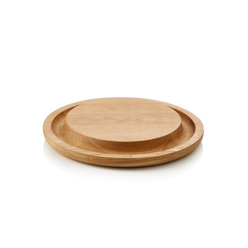 2 tavole da buffet, in legno puro, Ø 25,5 cm, altezza 3 cm