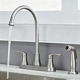 Friho Kitchen Faucet with Side Sprayer, Brushed Nickel Stain...