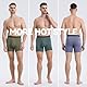 BAMBOO COOL Herren Unterwäsche Boxer Briefs Weiche Bambus Viskose Atmungsaktive Performance Unterwäsche für Männer 4er Pack, Graugrün + Graublau + Dunkelgrau + Olivgrün, Medium