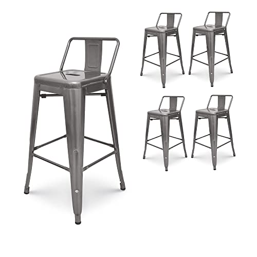 Kosmi: Lote de 4 taburetes de Bar en Metal