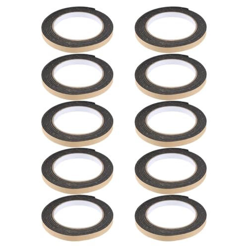 DEARMAMY Cinta Adhesiva de Sellado para Cocina Autoadhesiva Negra 10 Rollos 3 CM X 3 M Tiras de Sellador y Anti Suciedad para Juntas de Estufa Gas y Encimeras
