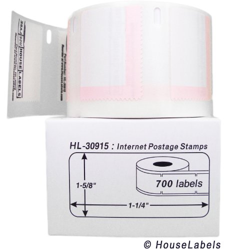 6 Rolls; 700 Labels per Roll of HouseLabels DYMO-Compatible 30915 Internet Postage Labels (1-5/8