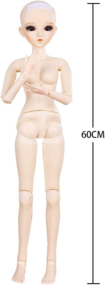 UCanaan 1/3 BJD Doll 24inch Ball Jointed Dolls Female Body + Basic Makeup for DIY Dolls Best Gitfs Christmas Birthday