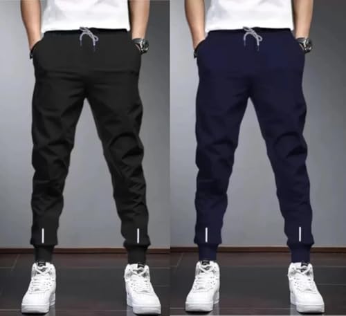 Image of Track Pants for Mens || Joggers for Mens || Men's Sports Regular Fit Polyester Track Pant with Two Side Zipper Pockets