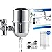 WINGSOL Faucet Water Filter Stainless-Steel Reduce Chlorine, PFAS, Japan PAC Filter Improve Taste, Faucet Filters for Faucets-Fits Standard Faucets (PAC-2P)