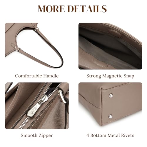 Bolso Tote de cuero para mujer para trabajo y viaje miniatura 7