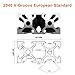 1PCS 2040V European Standard V-Slot Aluminum Profile, Black Anodized Industrial-Grade Extrusion, 20x40mm for 3D Printers, CNC, DIY Projects & Industrial Framing (400)