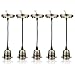 Produktbild GreenSun LED Lighting Retro 5 Set Edison E27 Alu Lampenfassung mit Kabel Deckenfassung Fassung Socket Lampenfuss Vintage Halter für Hängeleuchte Deckenleuchte Adapter Beleuchtung Sockel Typ3