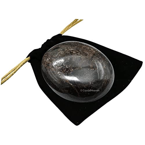 Image of Crystal Heaven Certified Large Garnet Crystal Palm Pebbles Stones for Anxiety Stress Relief Massage - AAA Grade Original Healing Gemstone Agate Palm Stone for Yoga Meditation Spiritual Reiki Feng Shui
